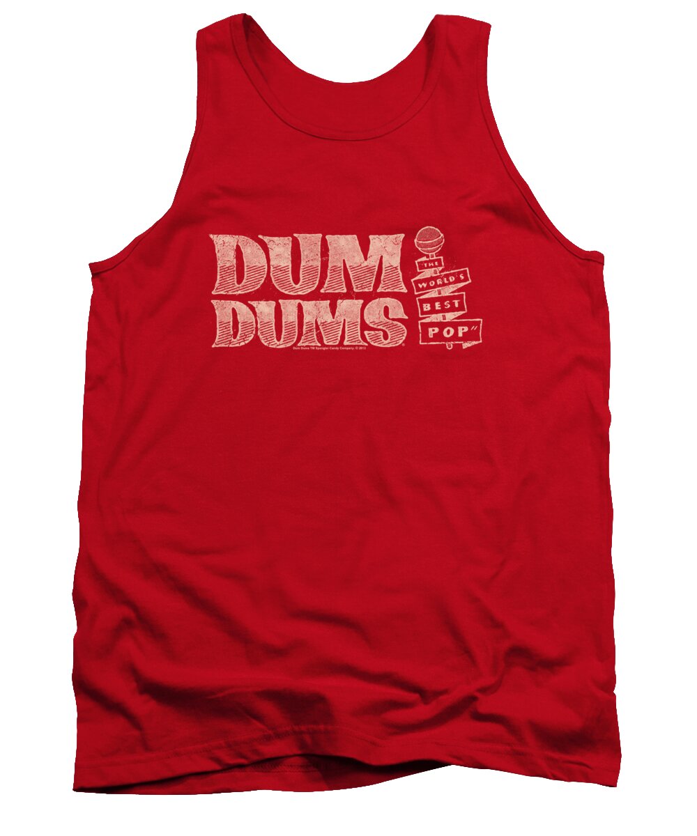 Dum Dums Tank Top featuring the digital art Dum Dums - World's Best by Brand A