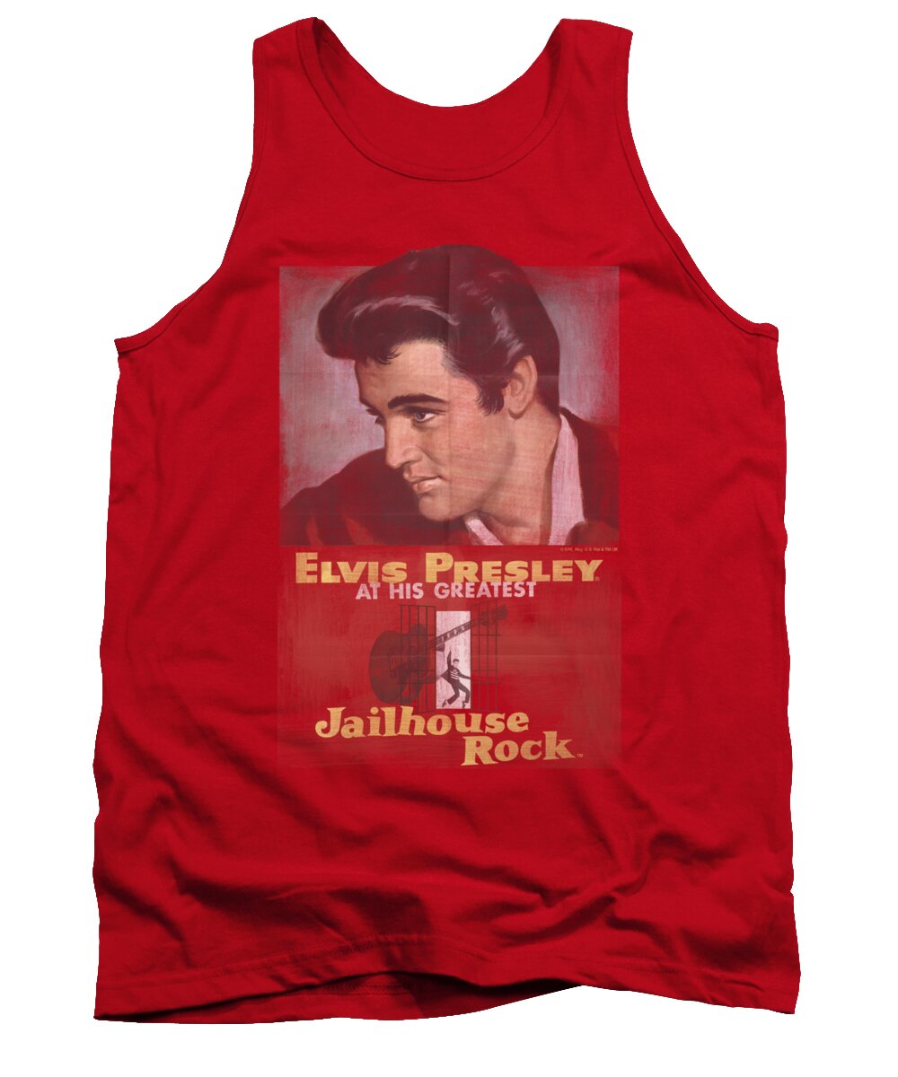 Elvis Tank Top featuring the digital art Elvis - Jailhouse Rock Poster by Brand A