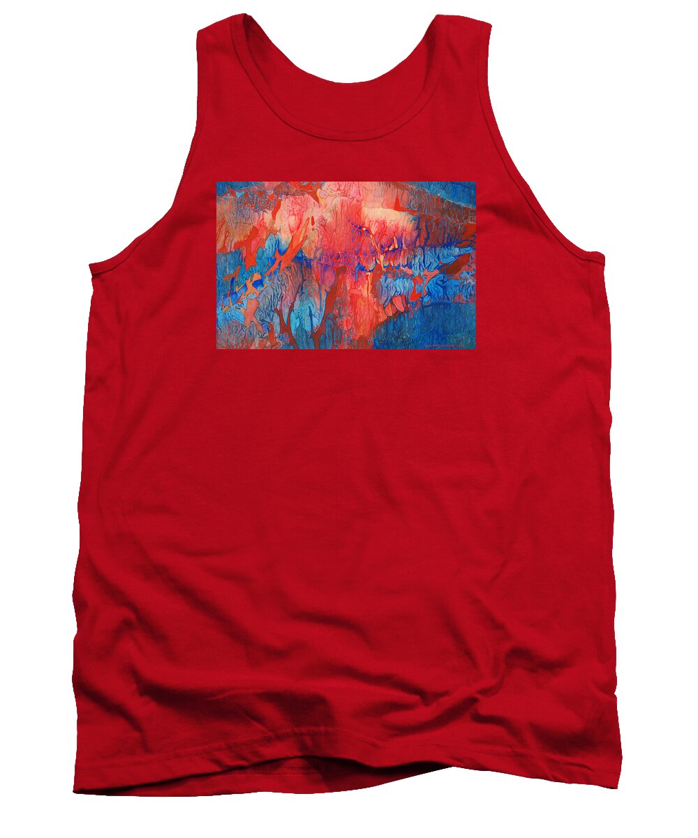 Abstract Tank Top featuring the painting Energy Rising by Lynda Hoffman-Snodgrass