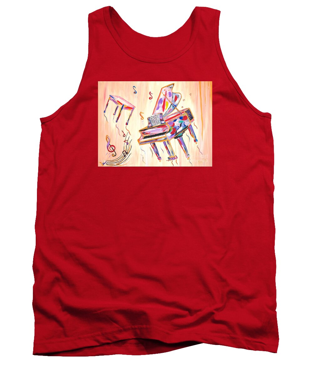 Fantasy Impromptu Tank Top featuring the painting Fantasy Impromptu by Phyllis Kaltenbach
