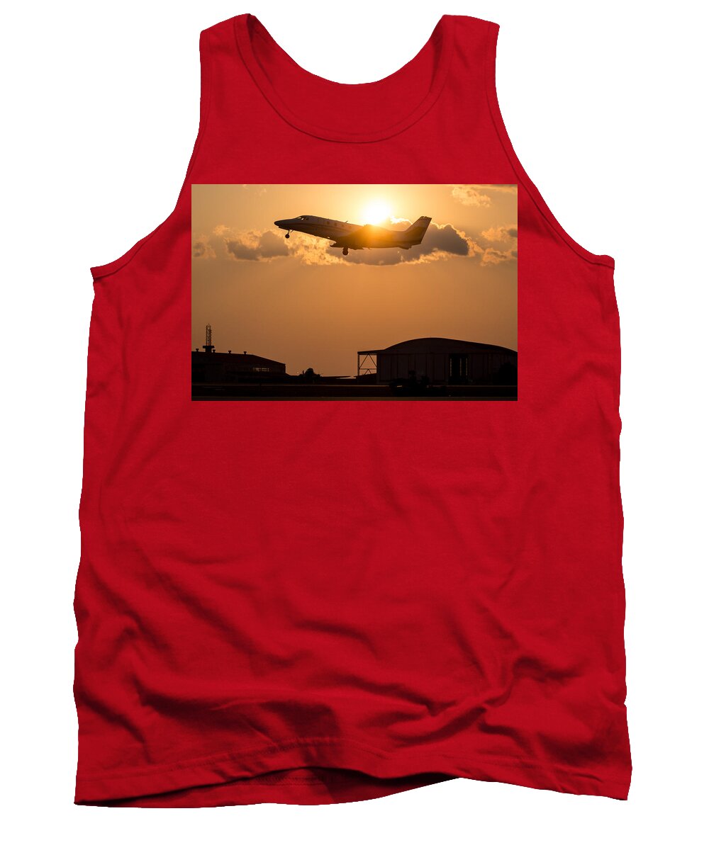 Aircraft Tank Top featuring the photograph Flying Home by Paul Job