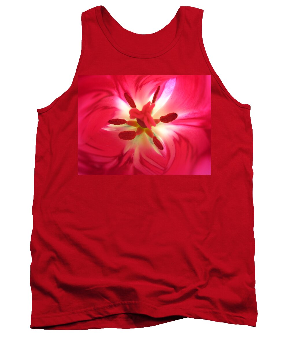 Pink Tank Top featuring the photograph God's Floral Canvas 2 by Jennifer E Doll