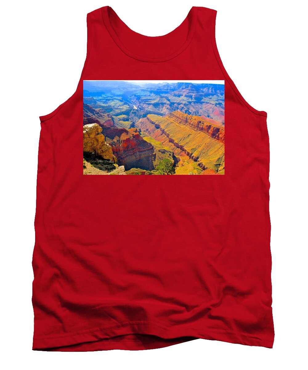 Grand Canyon Tank Top featuring the photograph Grand Canyon in vivid color by Jim Hogg