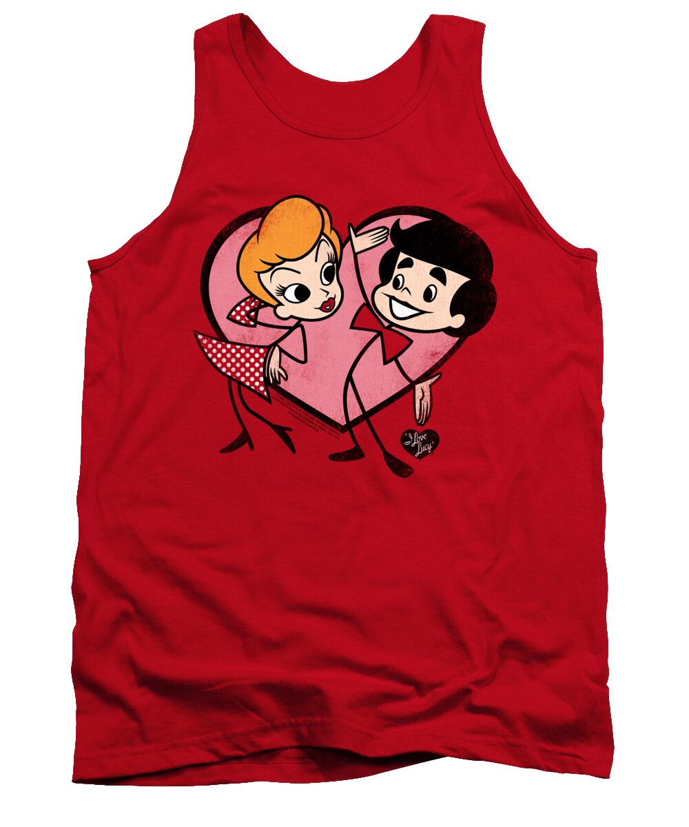  Tank Top featuring the digital art I Love Lucy - Cartoon Love by Brand A