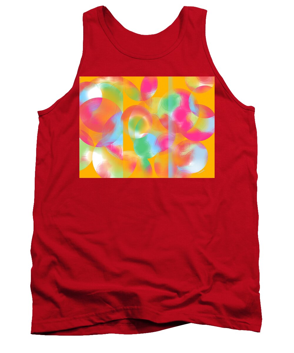 Abstract Tank Top featuring the painting Inner circle by Christine Fournier