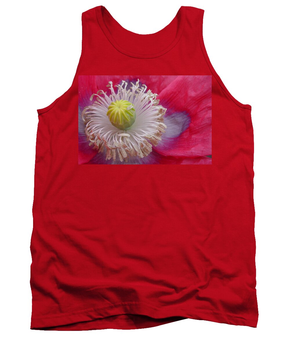 Nature Tank Top featuring the photograph Inside Poppy 2 by Noa Mohlabane