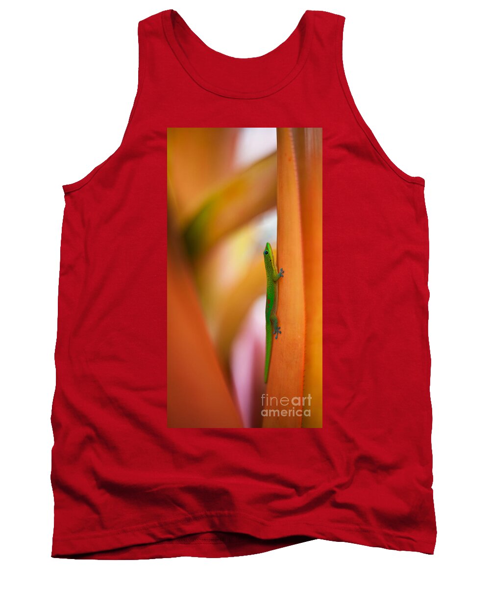 Gecko Tank Top featuring the photograph Island Friend by Mike Reid