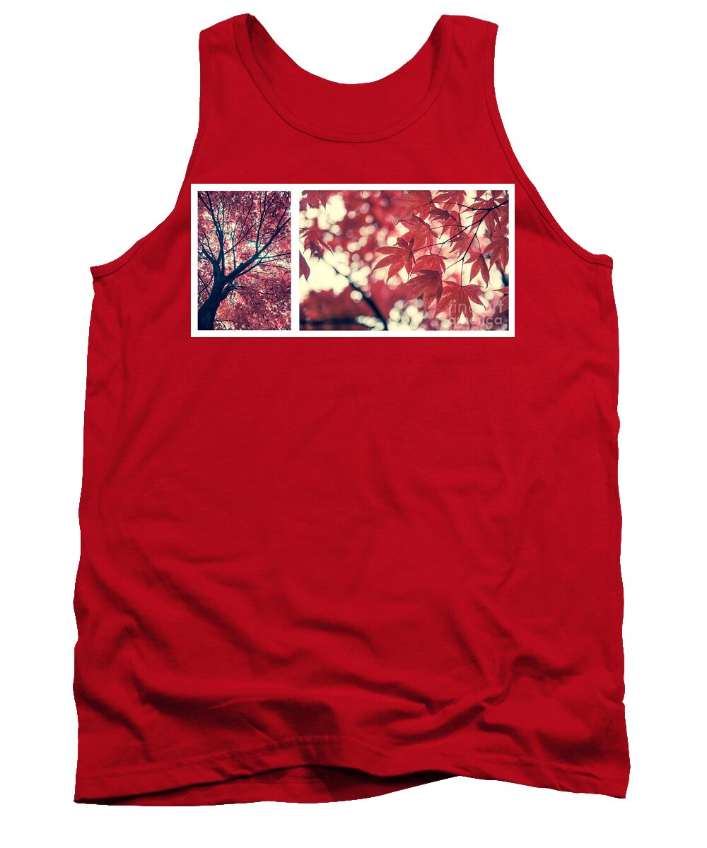 Autumn Tank Top featuring the photograph Japanese Maple Collage by Hannes Cmarits