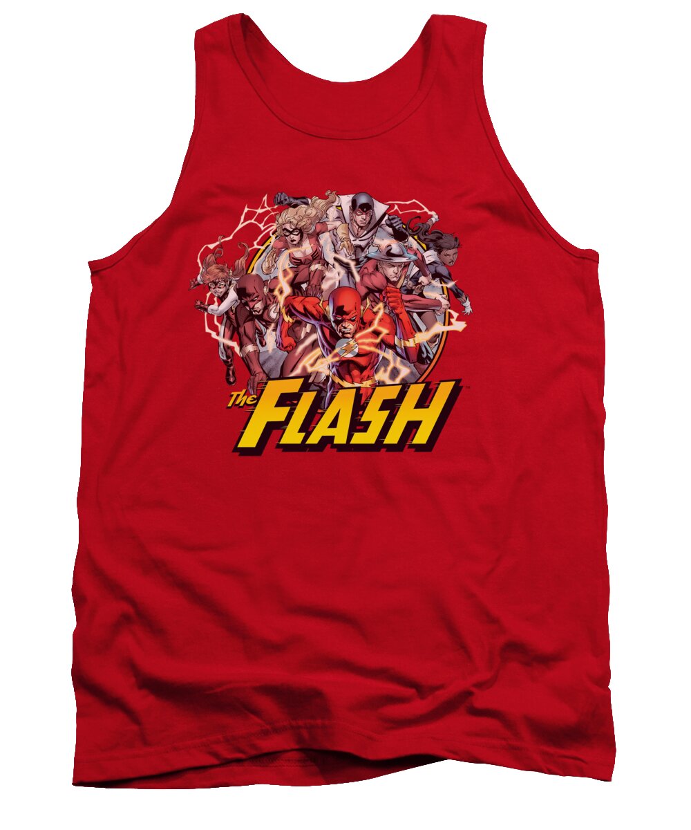 Justice League Of America Tank Top featuring the digital art Jla - Flash Family by Brand A
