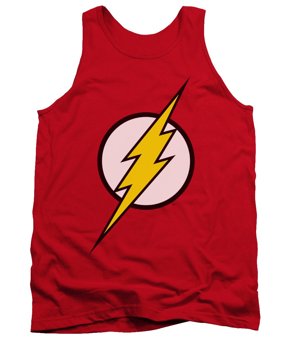 Justice League Of America Tank Top featuring the digital art Jla - Flash Logo by Brand A
