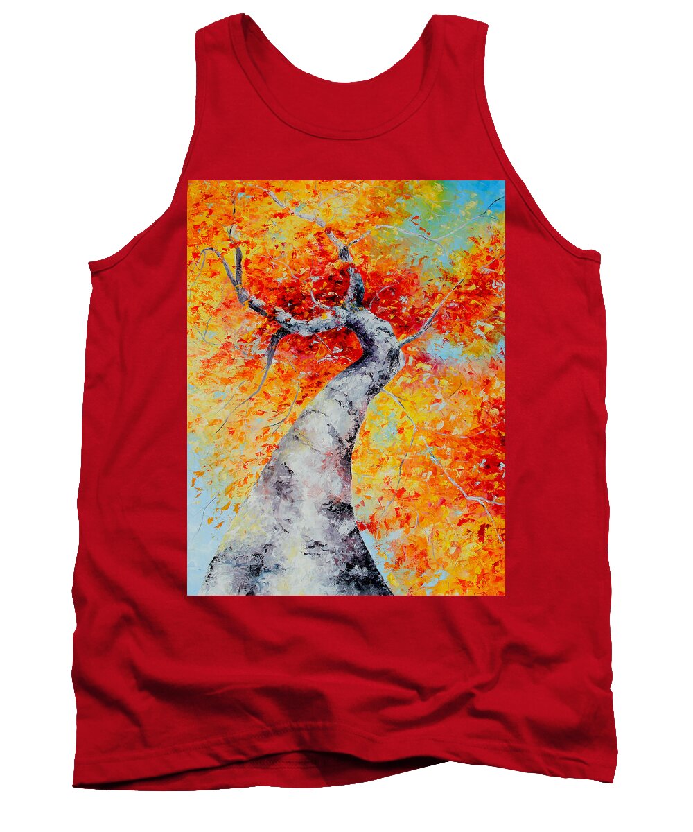 Autumn Tank Top featuring the painting Love That Rejoices by Meaghan Troup