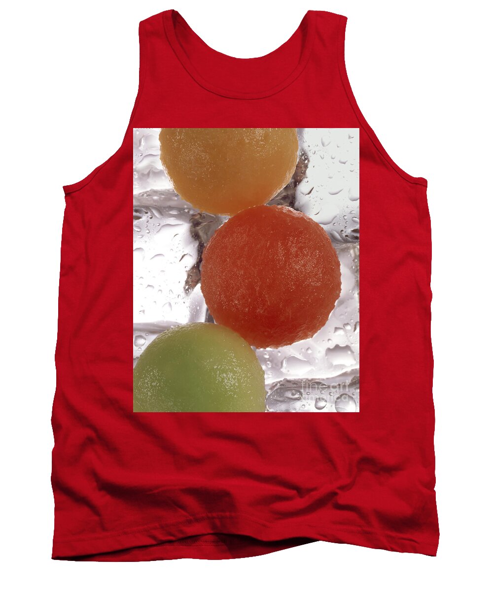 Cold Tank Top featuring the photograph Melon Scoops by Rotem Studio