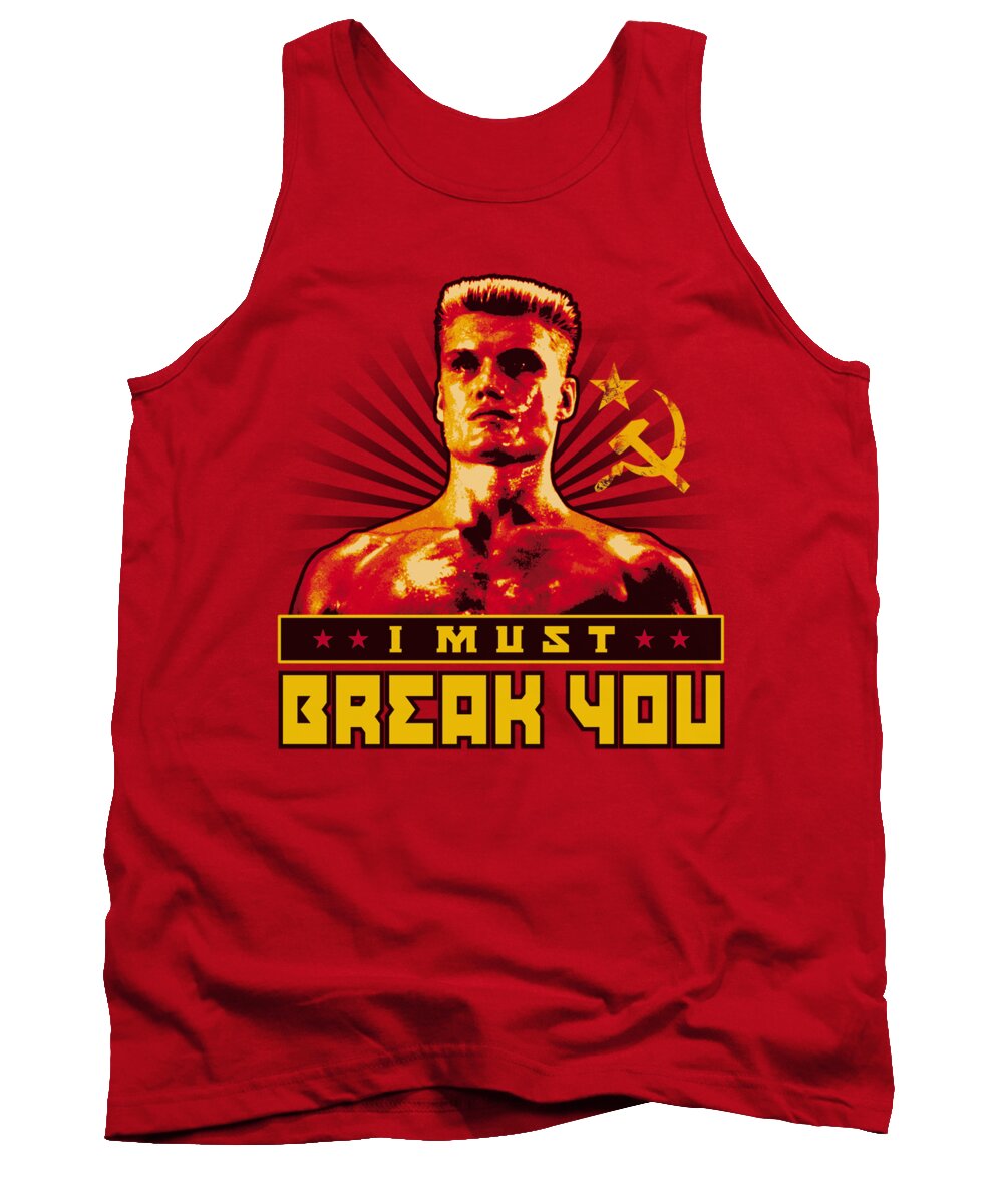 Sylvester Stallone Tank Top featuring the digital art Mgm - Rocky - I Must Break You by Brand A