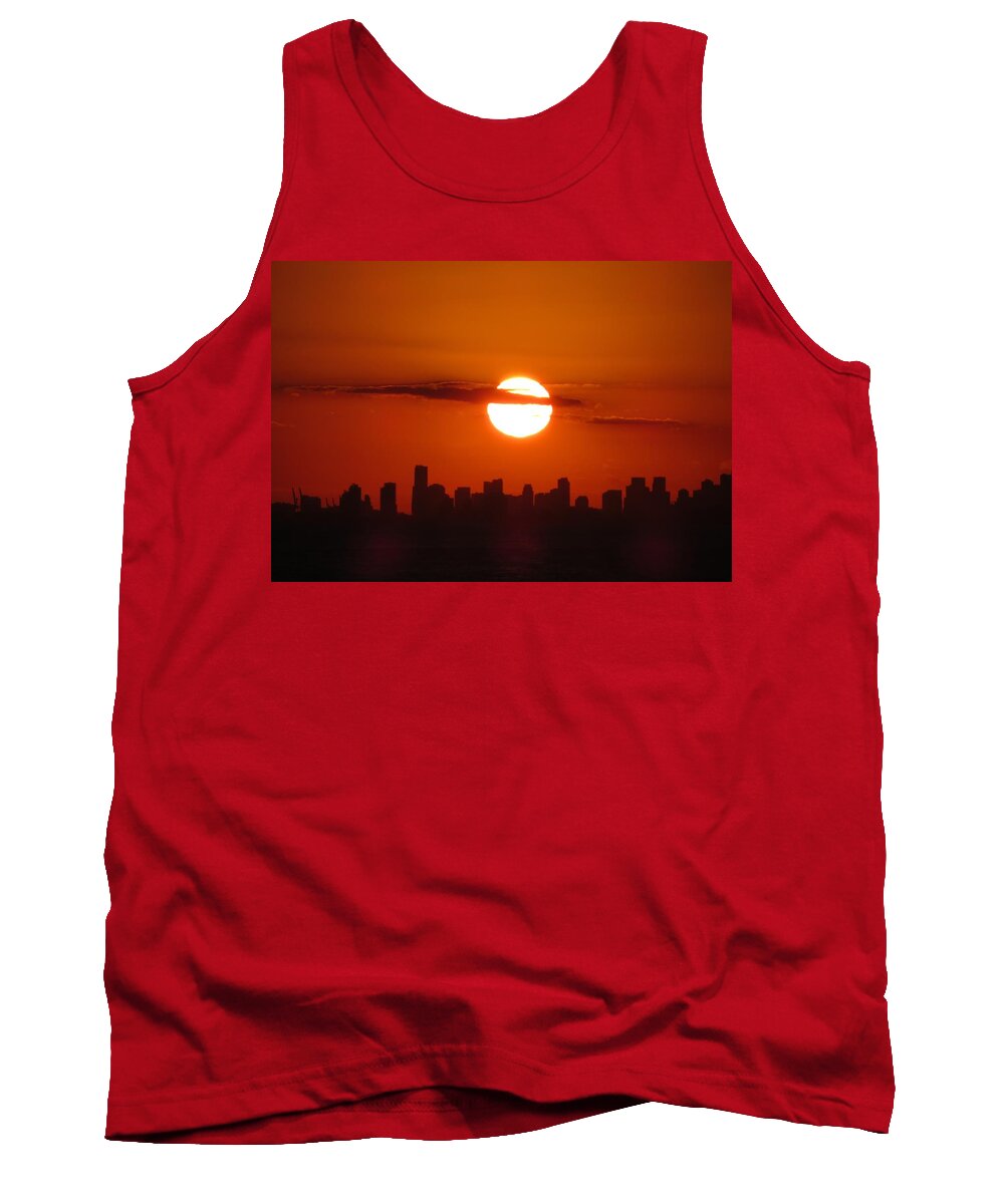 Sunset Tank Top featuring the photograph Miami Sunset by Jennifer Wheatley Wolf