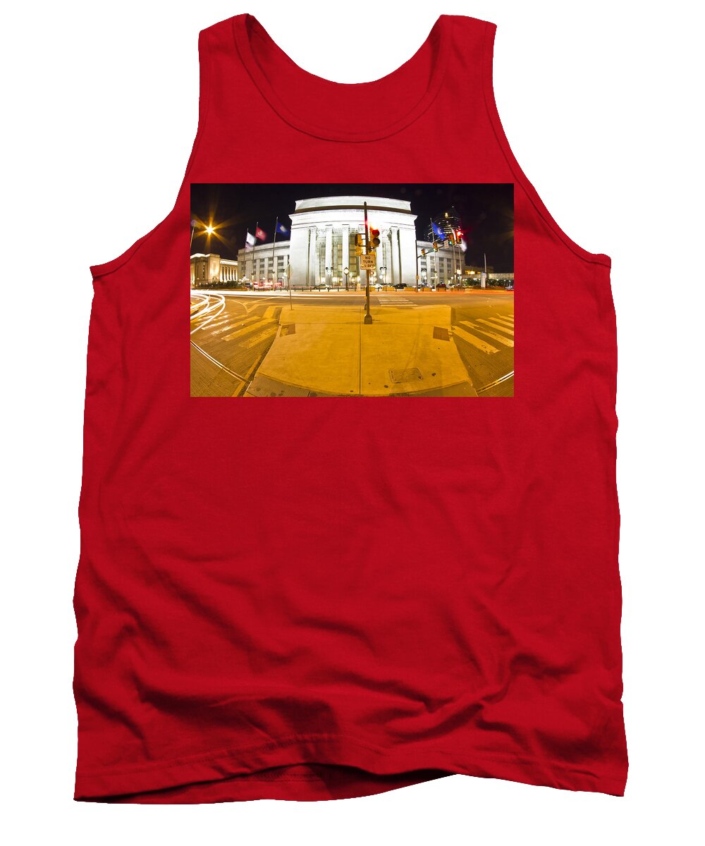Philadelphia Tank Top featuring the photograph Midnight Train from Philly by Paul Watkins