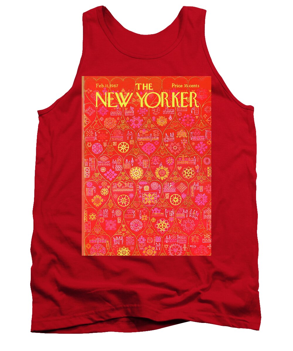 Holiday Tank Top featuring the painting New Yorker February 11th, 1967 by Anatol Kovarsky