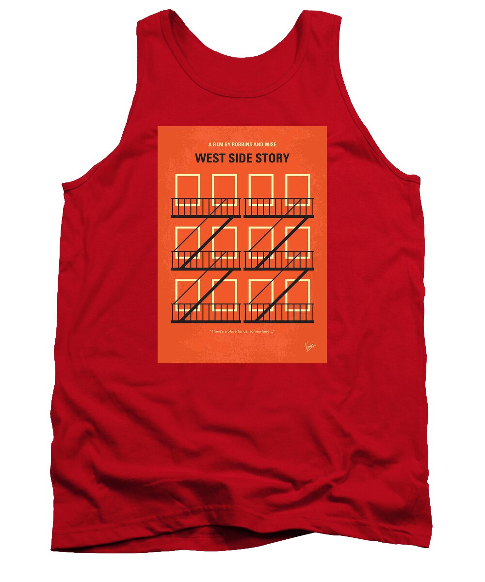 West Side Story Tank Top featuring the digital art No387 My West Side Story minimal movie poster by Chungkong Art