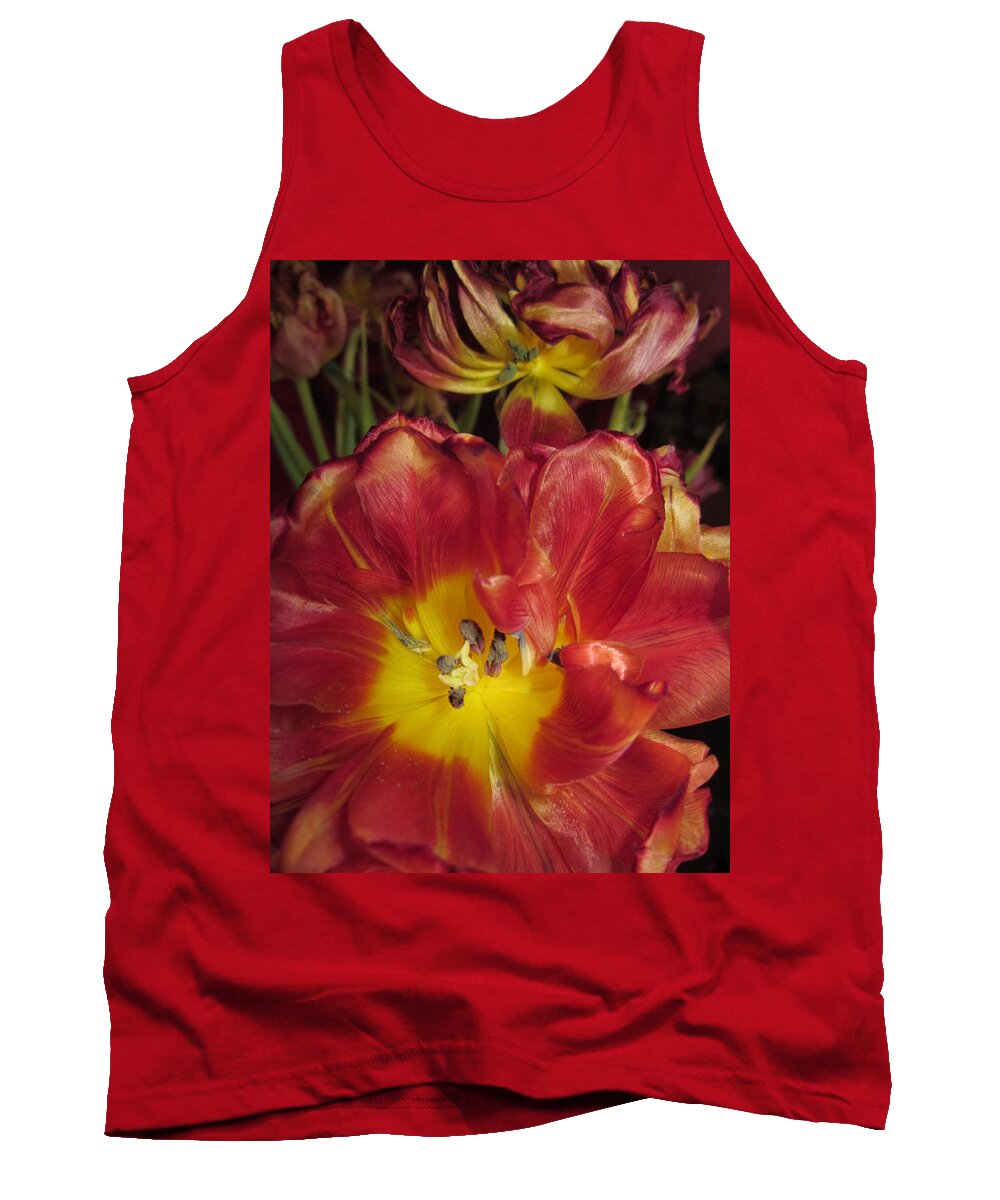 Flowers Tank Top featuring the photograph On their way out by Rosita Larsson