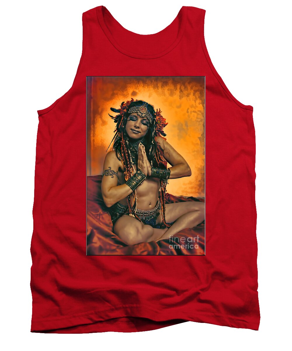 Recre8creation Tank Top featuring the digital art Peace and Harmony by Recreating Creation