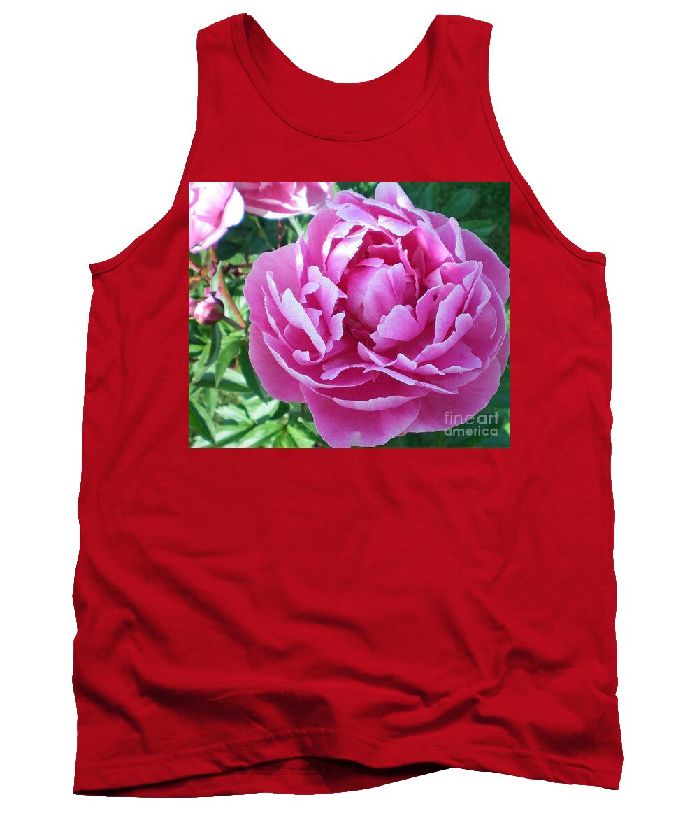 Pink Peony Tank Top featuring the photograph Pink Peony by Barbara A Griffin