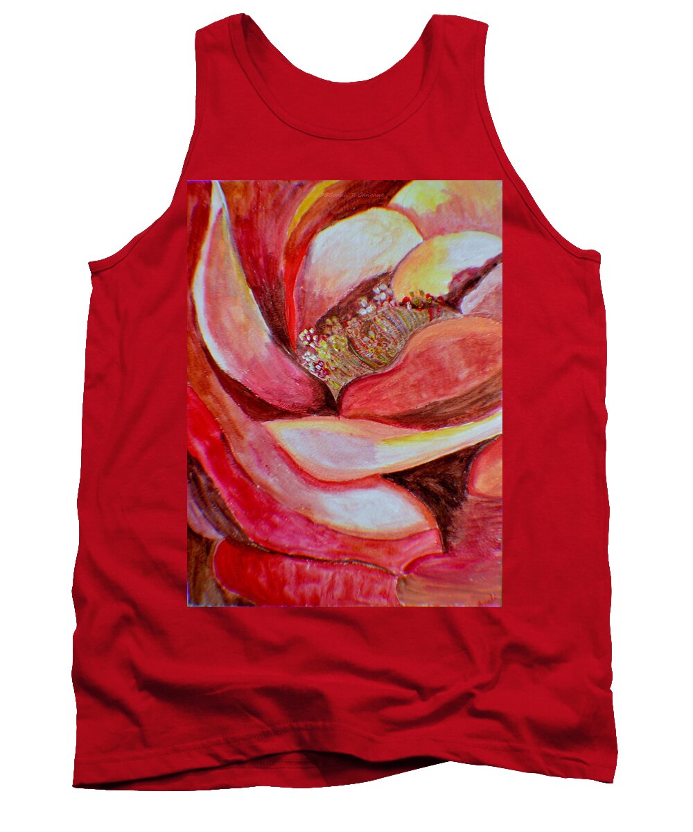 Hybrid Rose Tank Top featuring the painting Promise of Love by Sonali Gangane