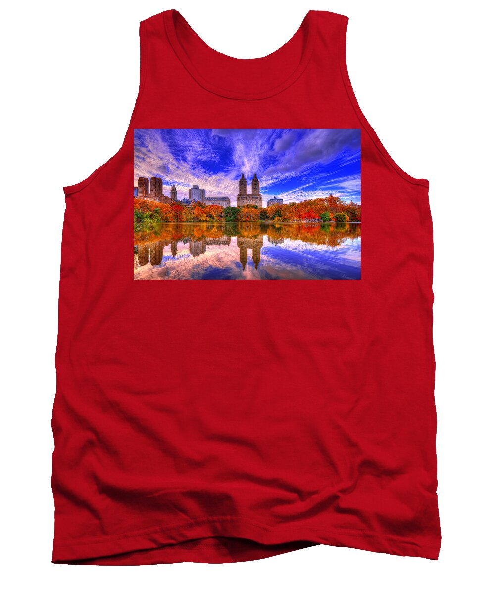 New York Tank Top featuring the photograph Reflection of city by Midori Chan