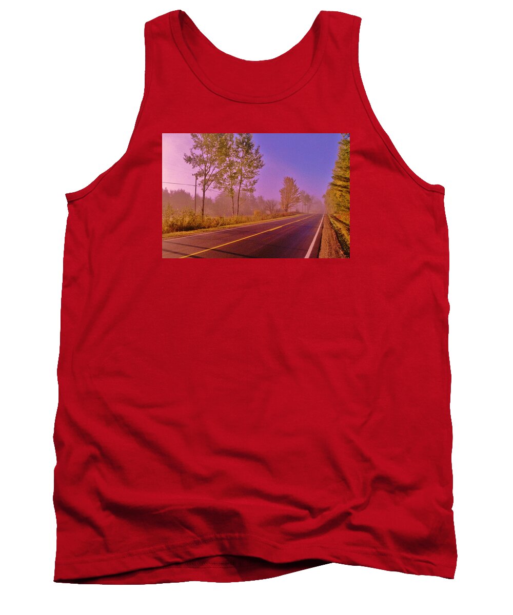 Sunrise Tank Top featuring the photograph Road to... by Daniel Thompson