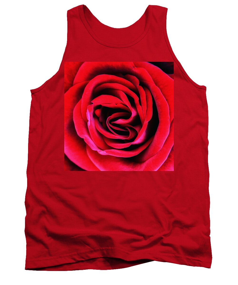 Rose Tank Top featuring the photograph RUBELLITE ROSE Palm Springs by William Dey