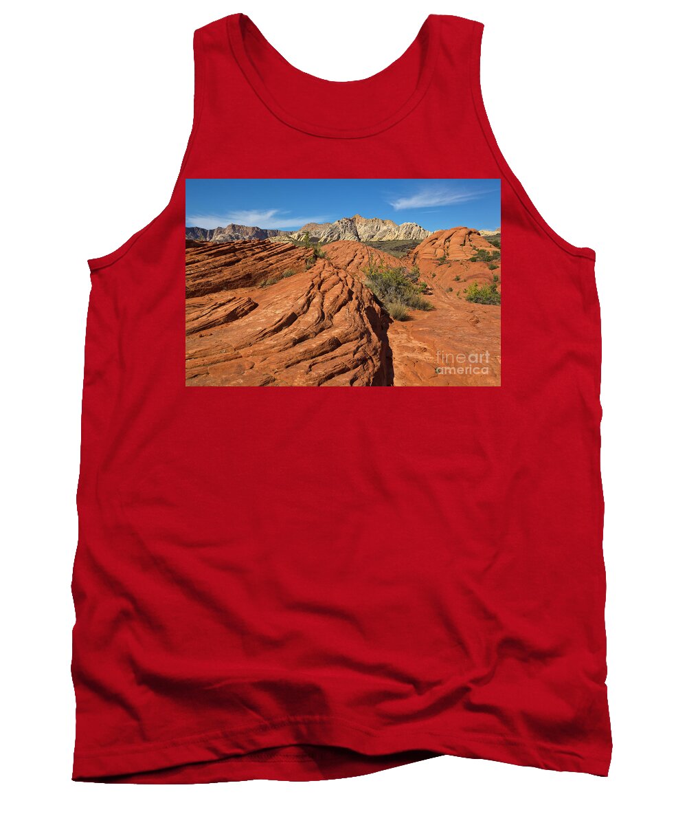 00559240 Tank Top featuring the photograph Sandstone Formations Snow Canyon by Yva Momatiuk John Eastcott