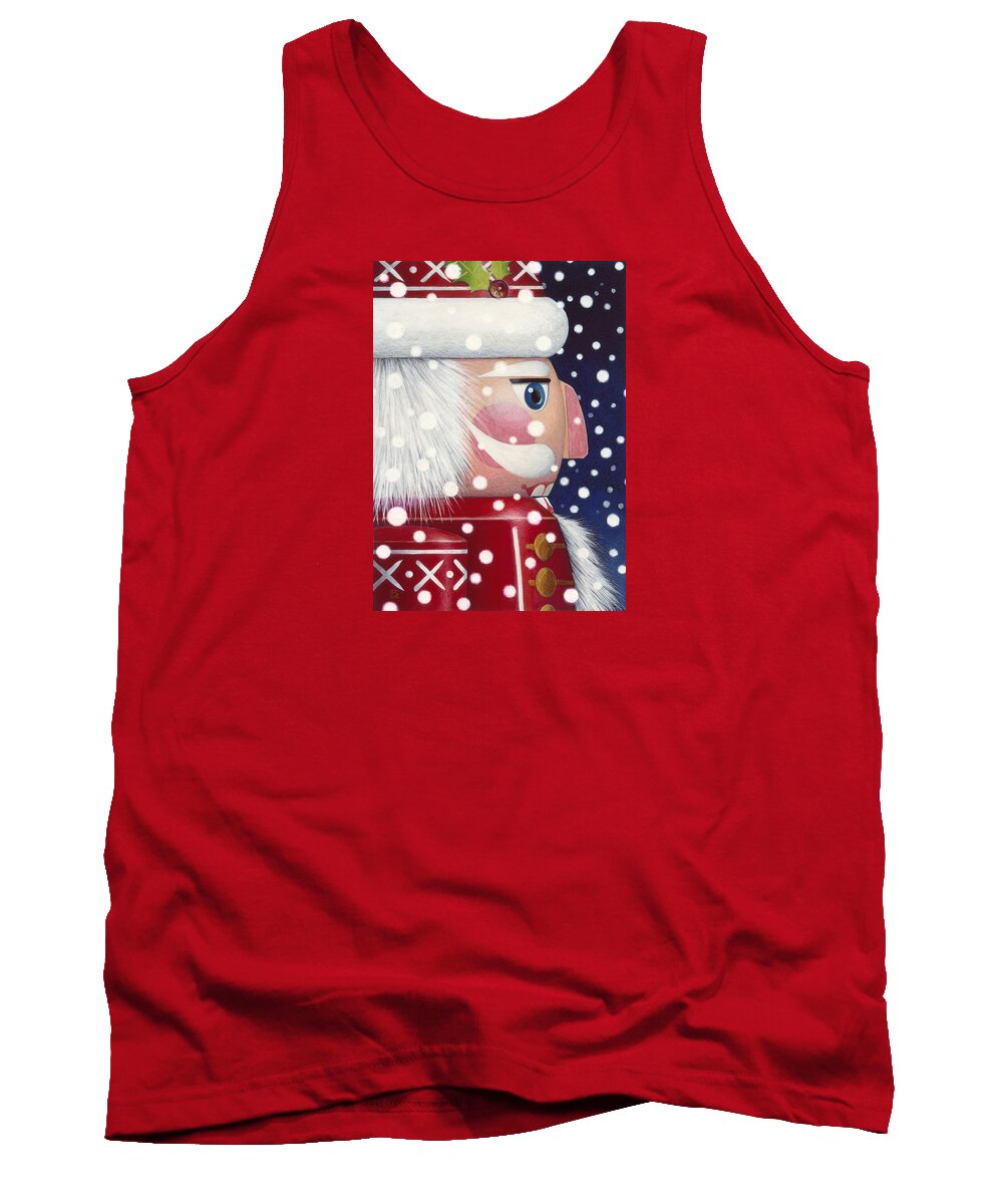 Santa Claus Tank Top featuring the painting Santa Nutcracker by Lynn Bywaters
