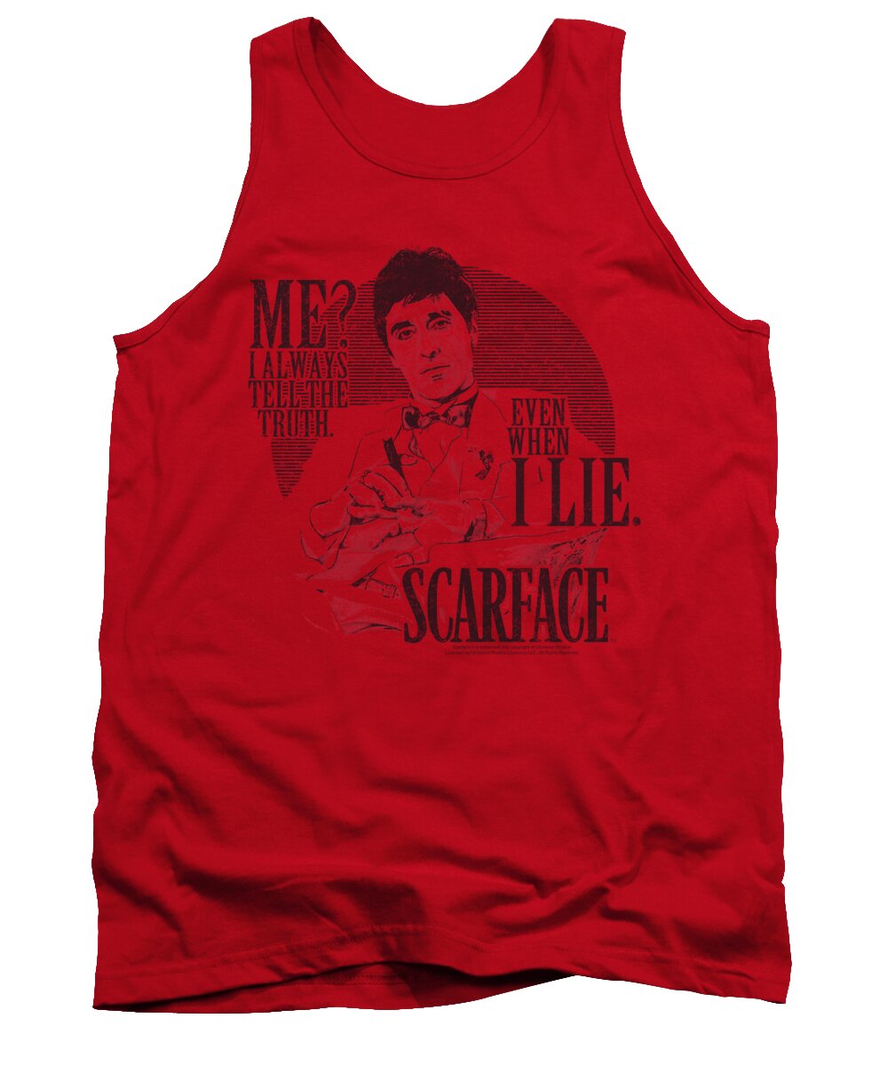 Scareface Tank Top featuring the digital art Scarface - Truth by Brand A