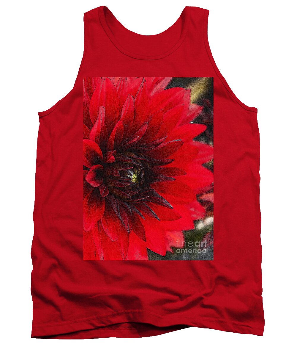 Nature Tank Top featuring the photograph Scarlet Dahlia by Janice Pariza