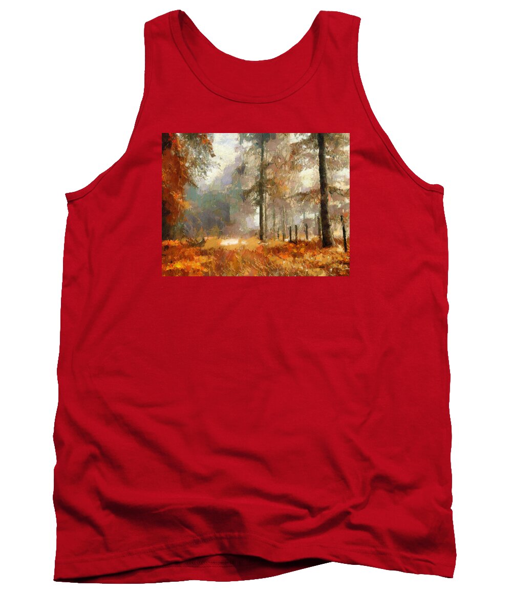 Abstract Expressionism Tank Top featuring the painting Seasons Come Seasons Go by Georgiana Romanovna