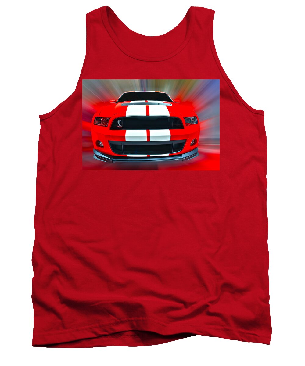 Shelby Tank Top featuring the photograph Shelby GT 500 2013 by Dragan Kudjerski