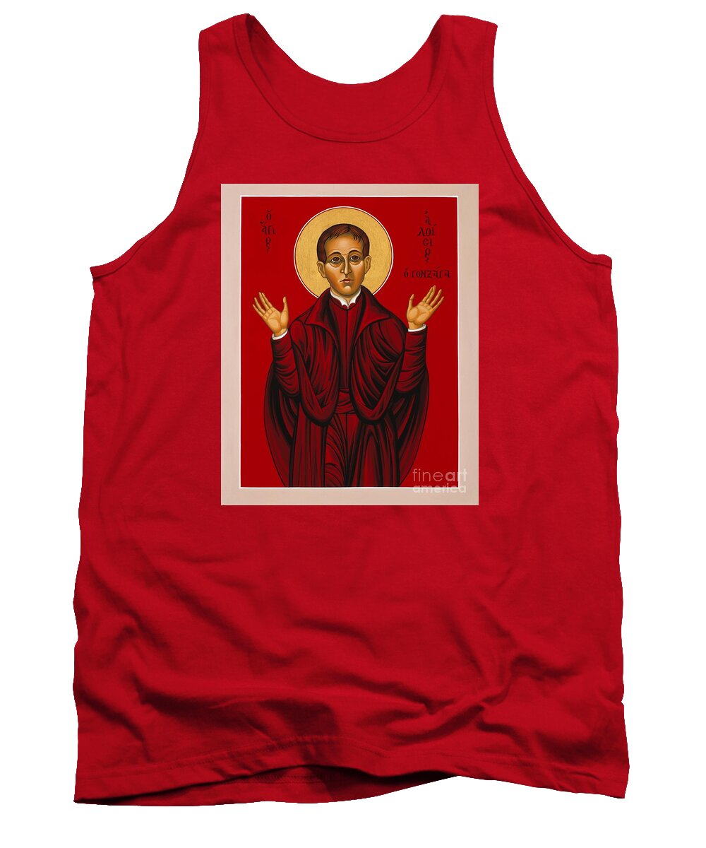 St. Aloysius Tank Top featuring the painting St. Aloysius in the Fire of Prayer 020 by William Hart McNichols