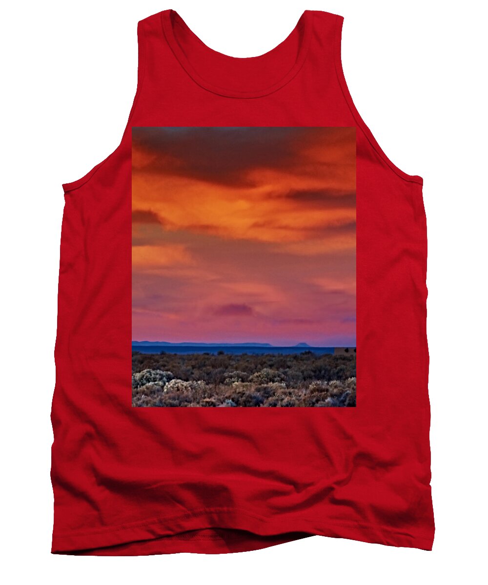 Taos Tank Top featuring the photograph Taos sunrise V by Charles Muhle