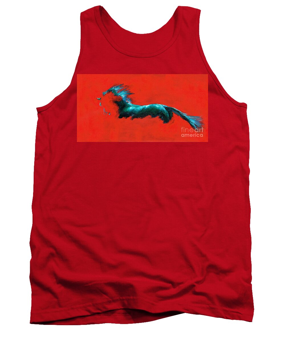 Equine Art Tank Top featuring the painting The Beginning of Life by Frances Marino