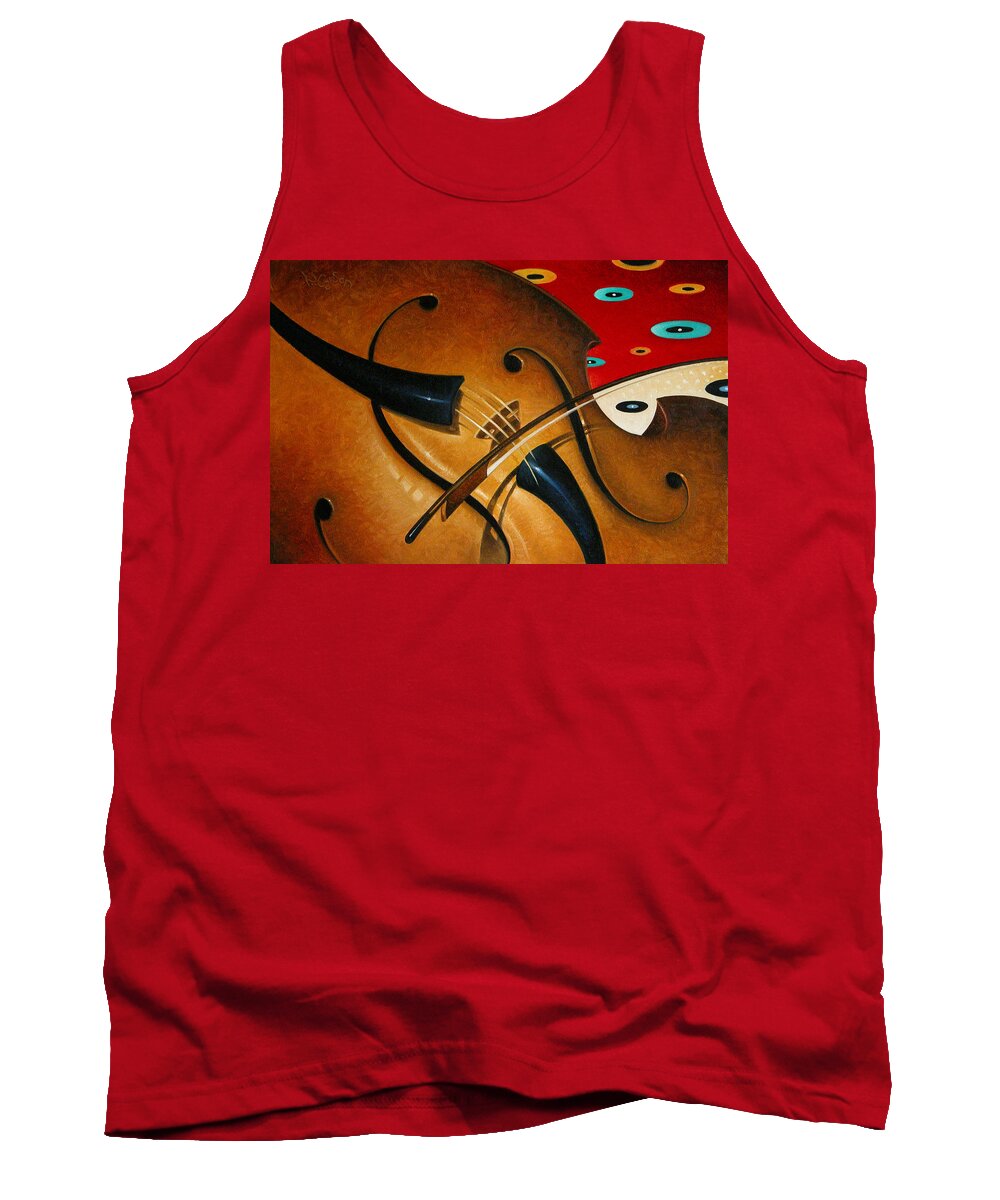 Violin Tank Top featuring the painting The Competition by T S Carson