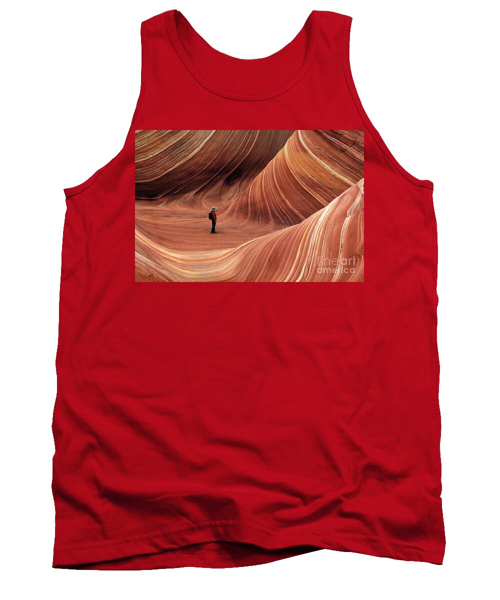 The Wave Tank Top featuring the photograph The Wave Seeking Enlightenment by Bob Christopher