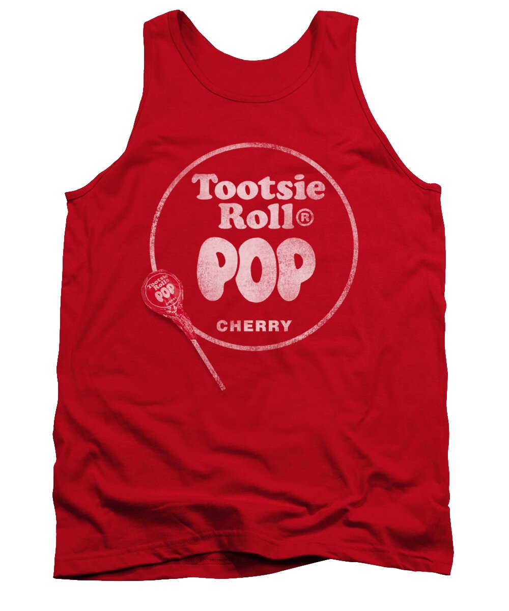 Tootsie Roll Tank Top featuring the digital art Tootsie Roll - Tootsie Roll Pop Logo by Brand A