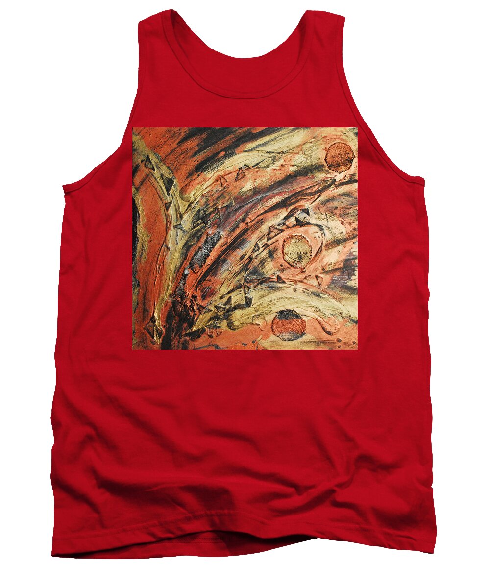 Contemporary Tank Top featuring the painting Warm Winds by Cleaster Cotton