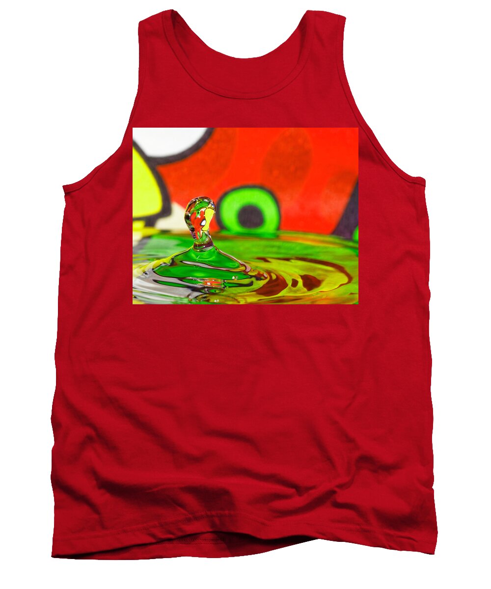  Abstract Tank Top featuring the photograph Water Hill by Peter Lakomy