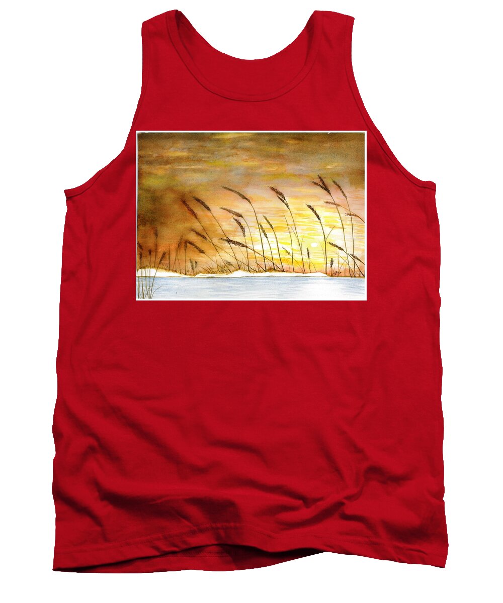 Wheat Tank Top featuring the painting Wheat by David Bartsch