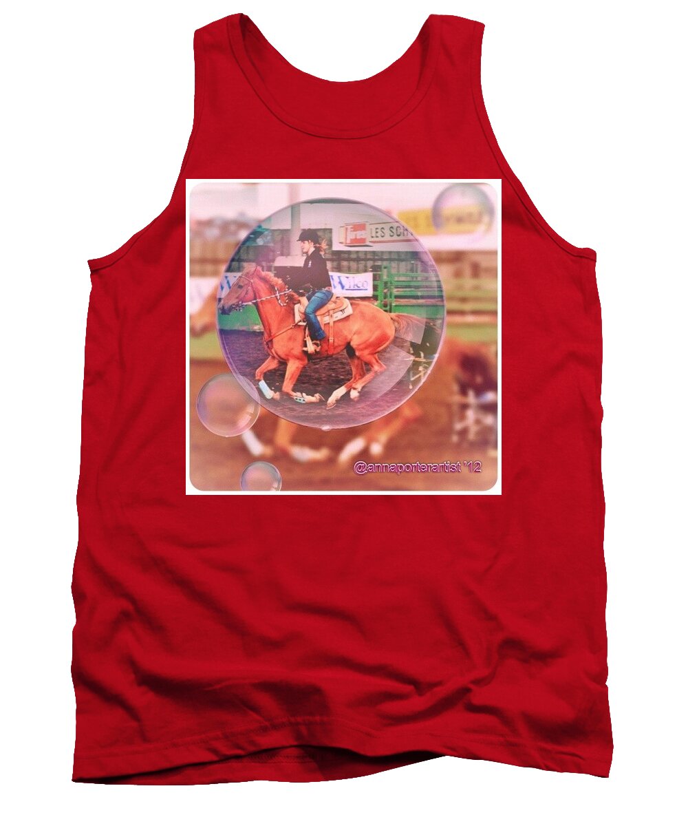 Fotorus Tank Top featuring the photograph Amazing Levitating Horse by Anna Porter