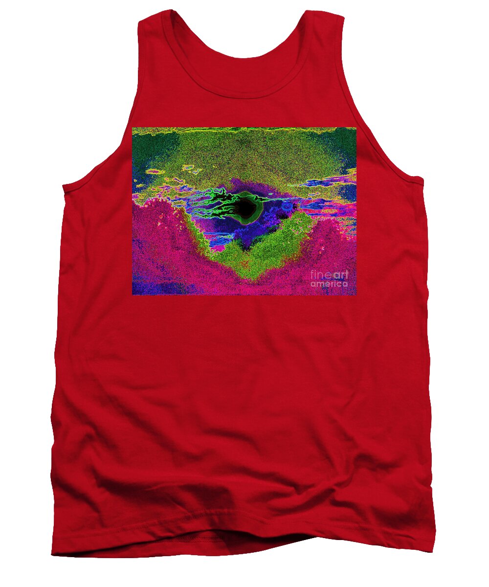 Abstract Tank Top featuring the photograph Black Hole Sun by Susan Carella