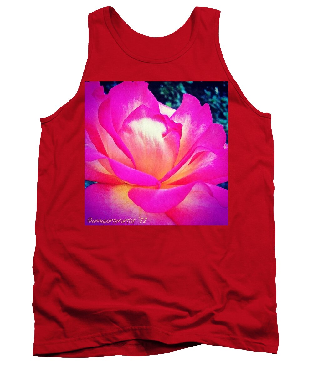 Floral Tank Top featuring the photograph Lady Diana Rose by Anna Porter