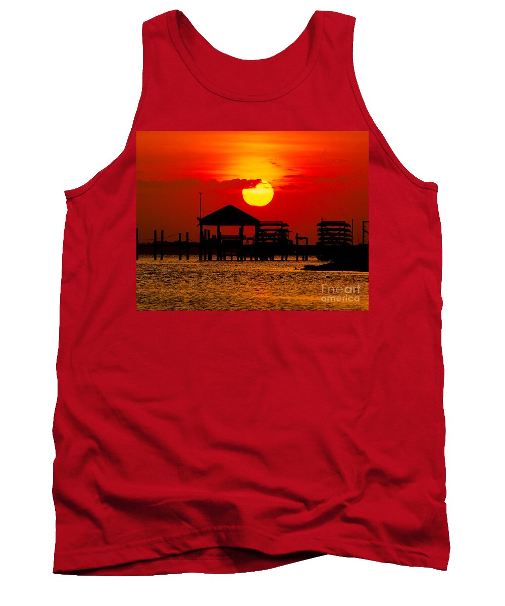 Banks Tank Top featuring the photograph Outerbanks Sunset by Nick Zelinsky Jr