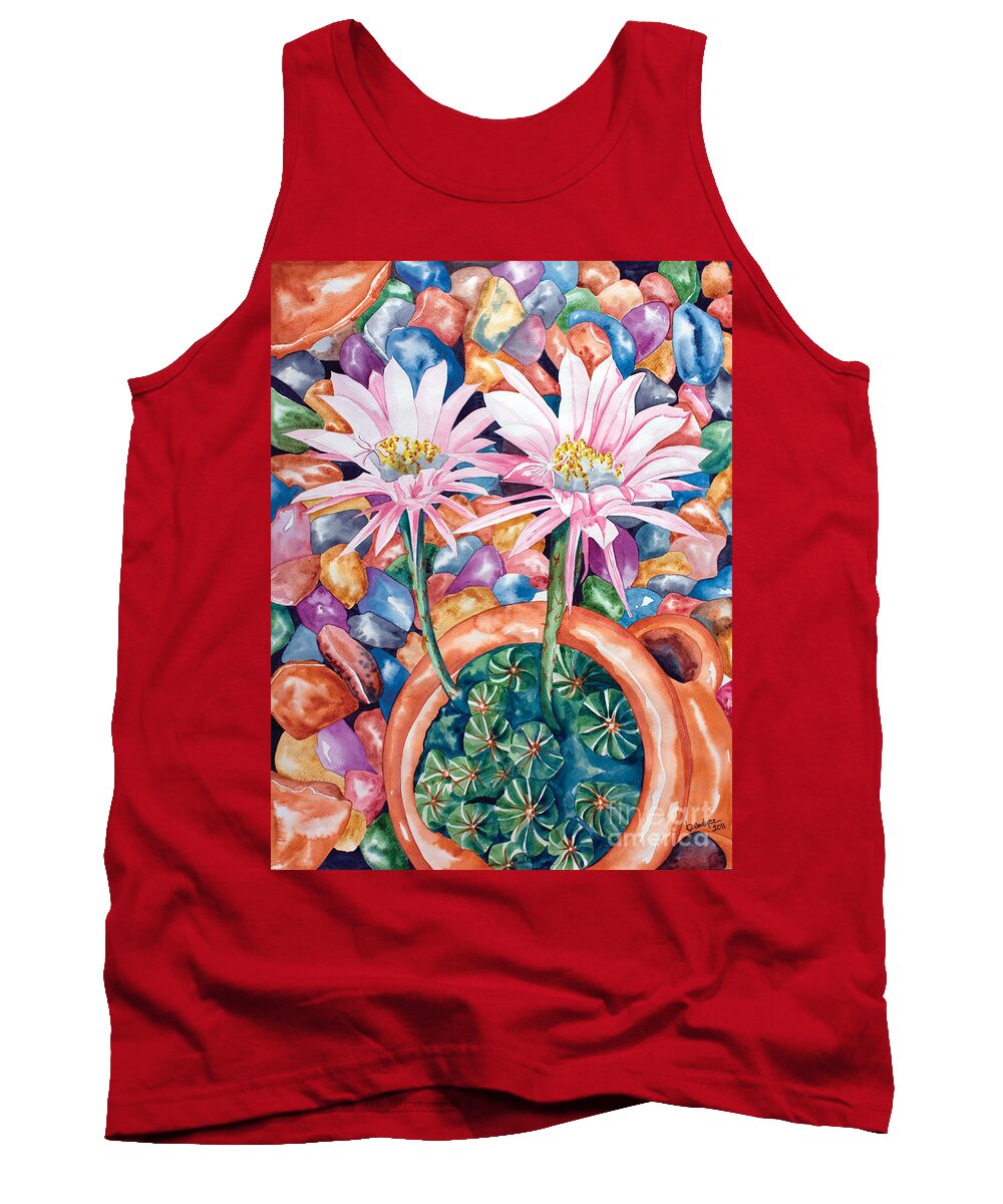 Flower.floral Tank Top featuring the painting Queen of the Night III by Kandyce Waltensperger