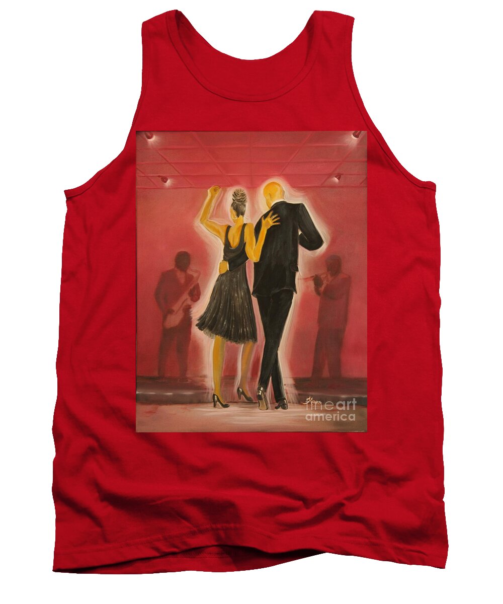 Dance Tank Top featuring the painting Red Jazz by Barbara Hayes