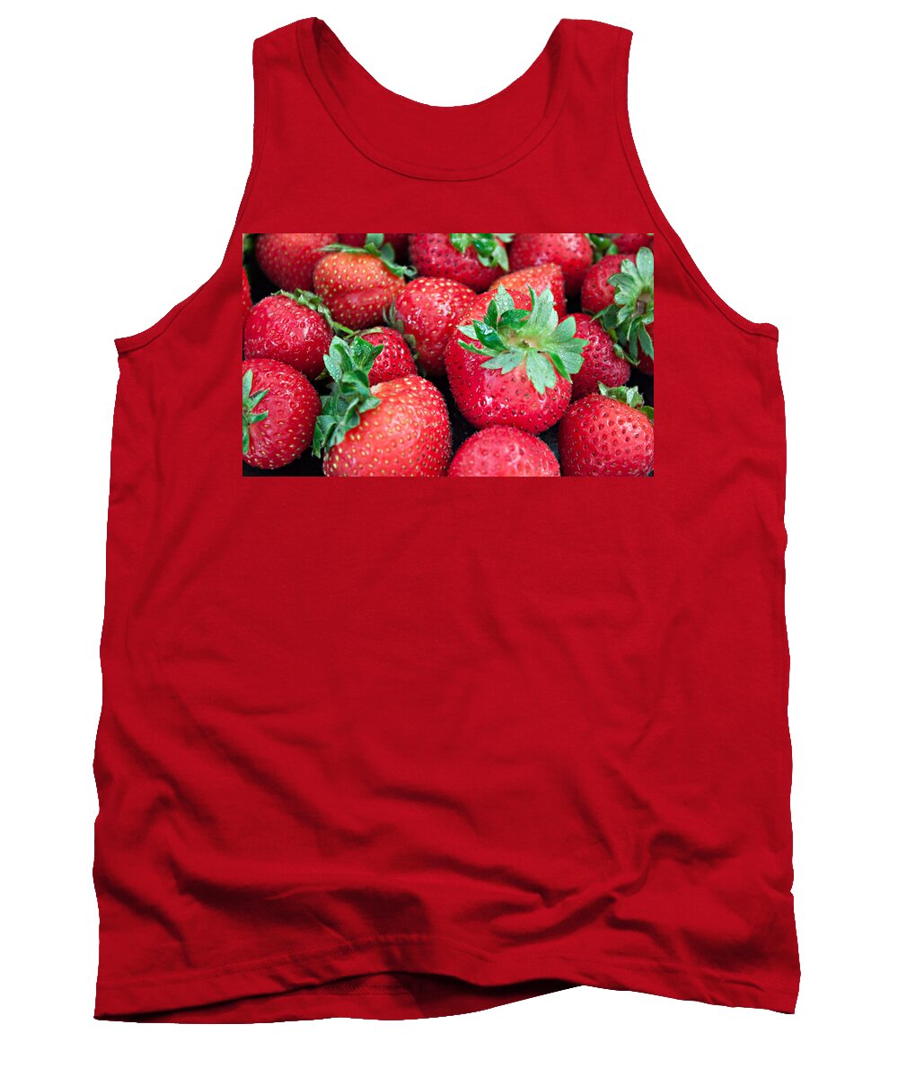 Strawberry Tank Top featuring the photograph Strawberry Delight by Sherry Hallemeier